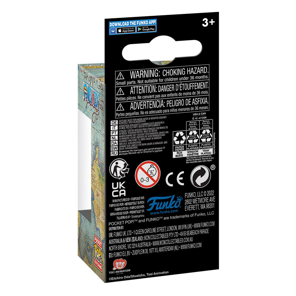 Détail du porte-clés Funko Pocket POP! Luffy Kimono avec son anneau