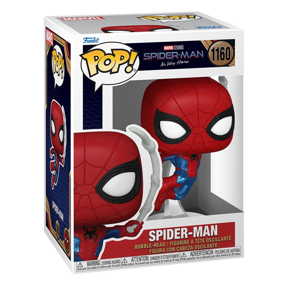 Détail de la figurine Funko POP! Spider-Man Finale Suit hors de sa boîte