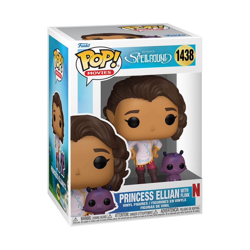 Boîte-fenêtre de la figurine Funko POP! Princess Elian & Flink, vue de face