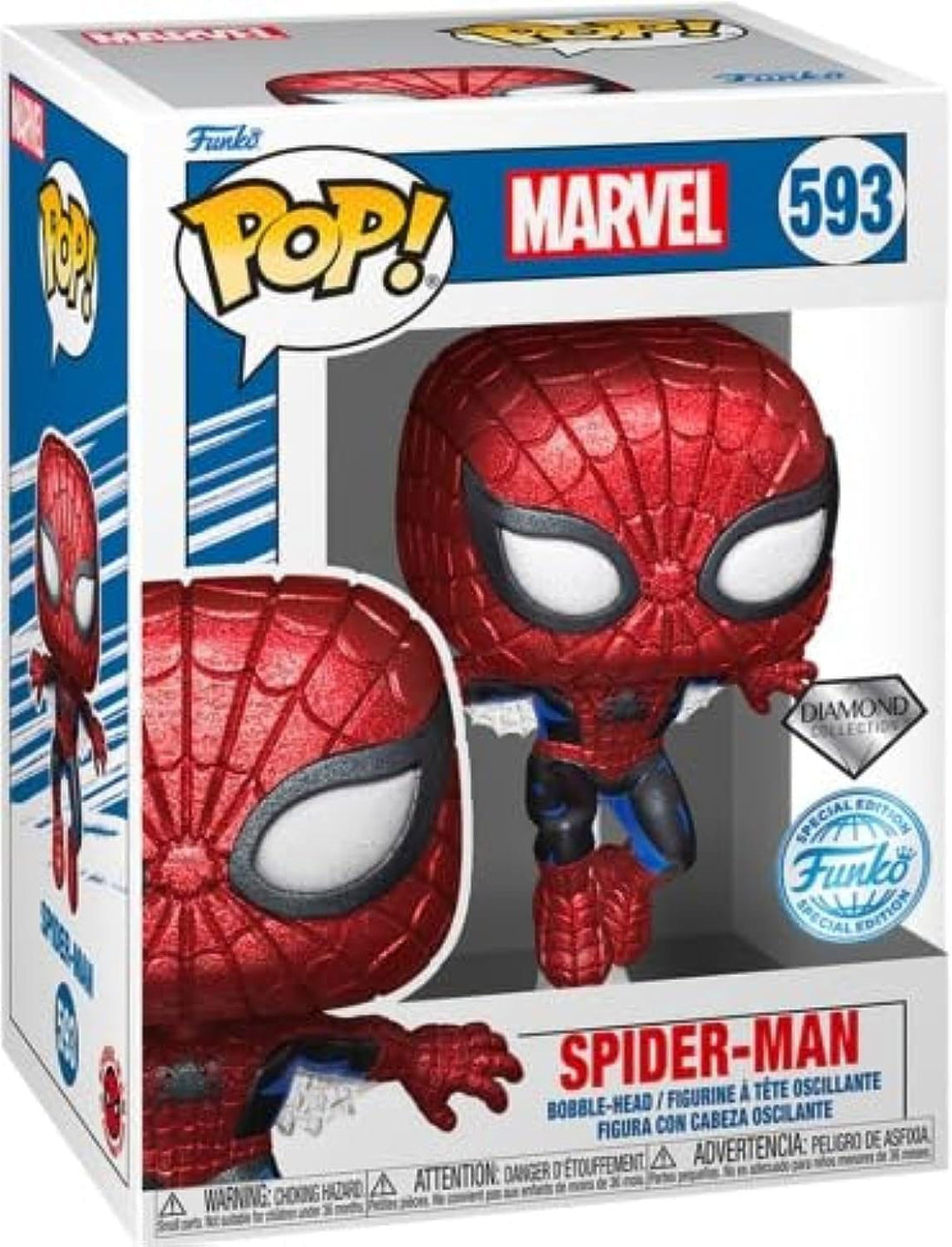 Boîte-fenêtre de la figurine Funko POP! Spider-Man 80 Ans Marvel avec le personnage