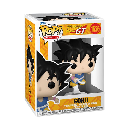 Détail de la figurine Funko POP! Goku GT hors de sa boîte, montrant la qualité du vinyle.