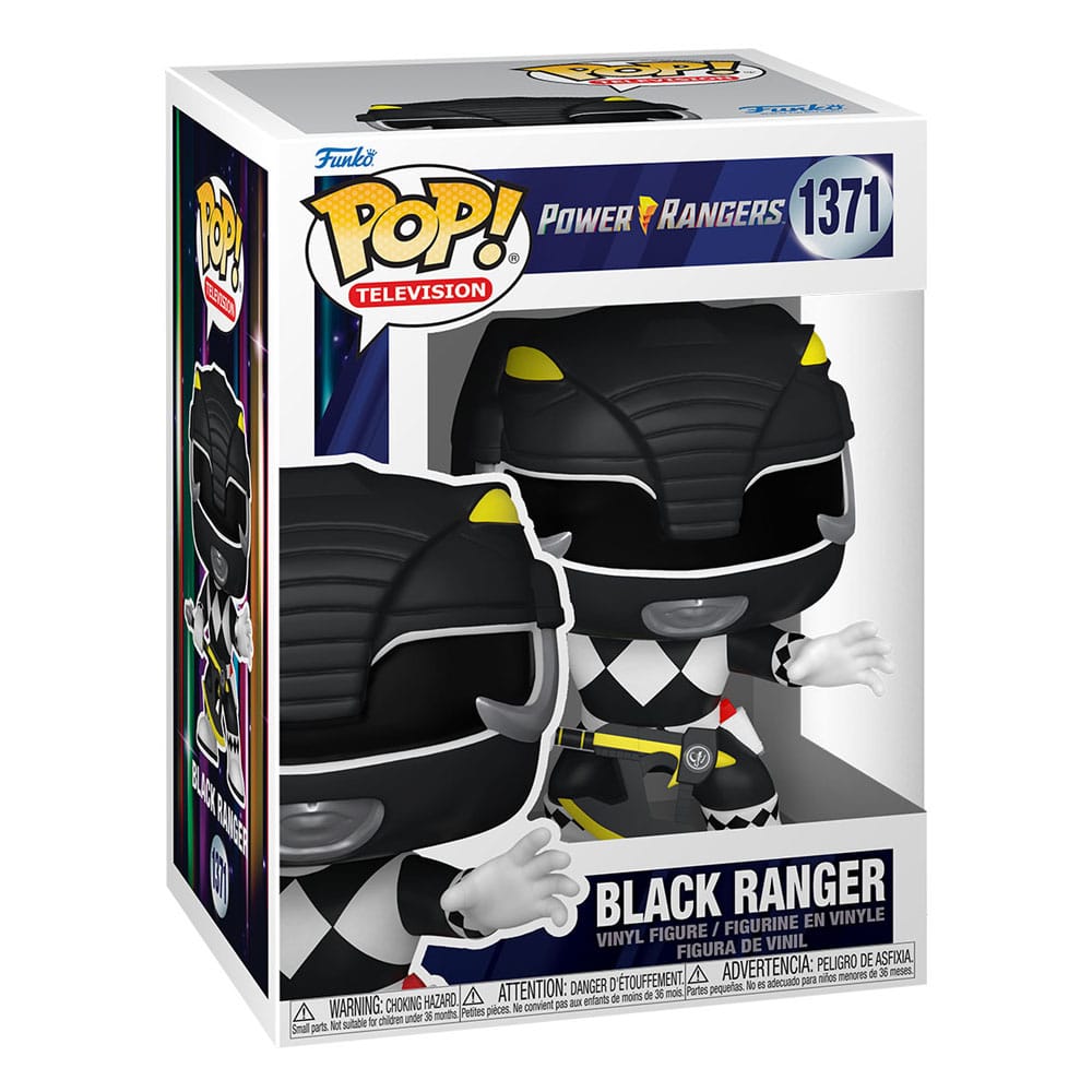 Boîte-fenêtre de la figurine Funko POP! Power Rangers Black Ranger 30ème anniversaire