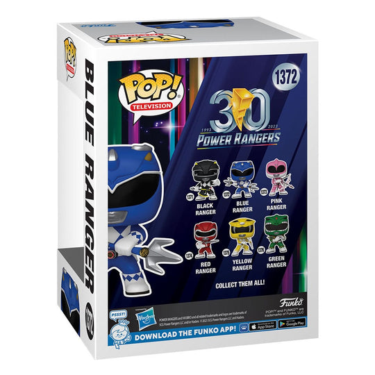 Détail de la figurine Funko POP! Blue Ranger 30ème anniversaire Power Rangers