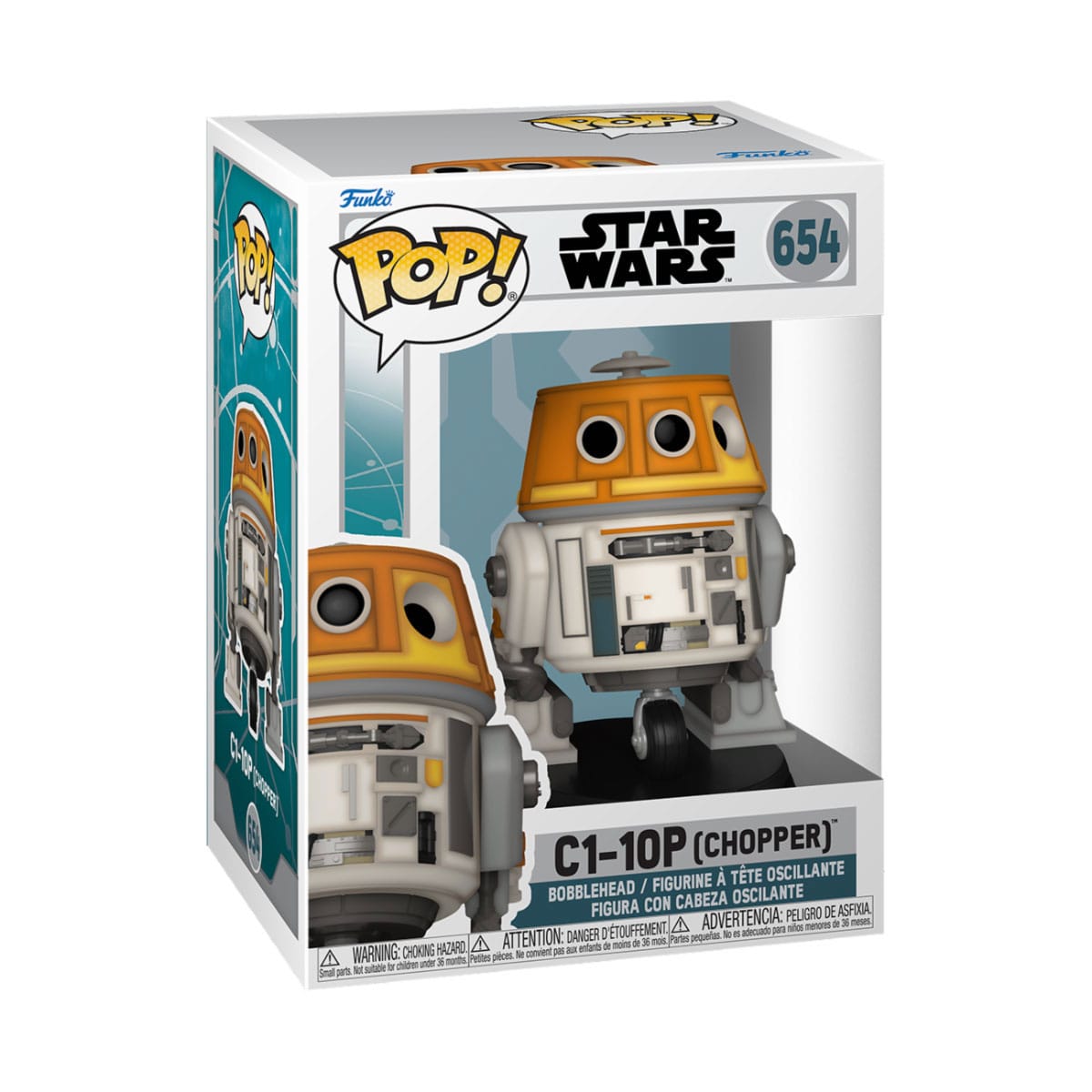 Boîte-fenêtre de la figurine Funko POP! Chopper Star Wars Ahsoka