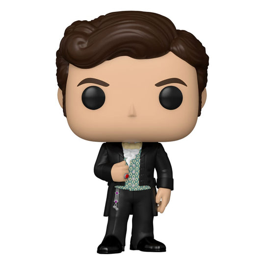 Figurine Funko POP! Colin Bridgerton de face, dans sa boîte-fenêtre Bridgerton