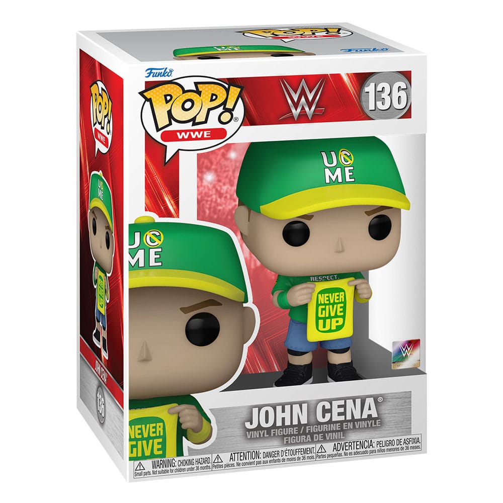 Boîte-fenêtre de la figurine Funko POP! John Cena 'Never Give Up'