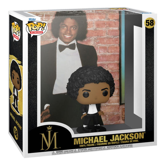 Détail de la figurine Funko POP! Michael Jackson Off the Wall, montrant le design de l'album et la figurine