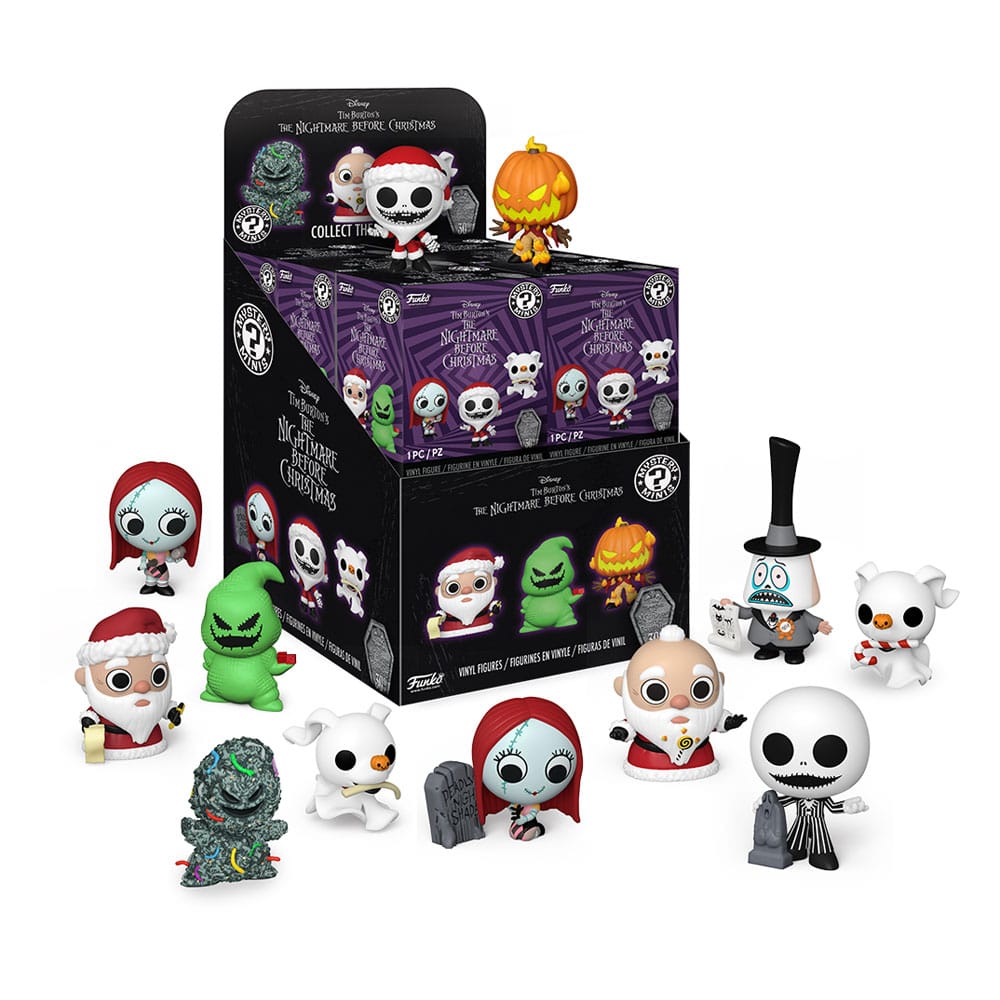 Présentoir complet Funko Mystery Mini L'Étrange Noël de Mr. Jack 30th anniversaire avec 12 boîtes-mystère