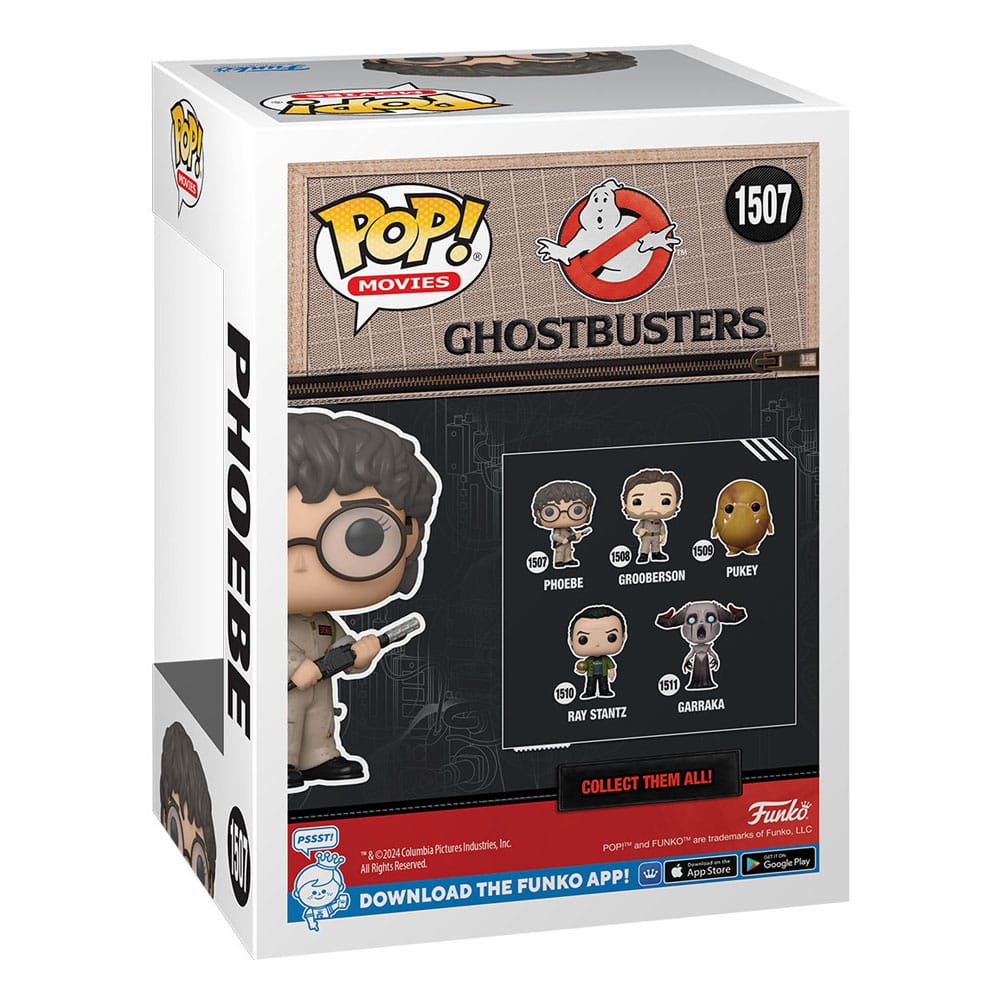 Détail du visage de la figurine Funko POP! Phoebe Spengler