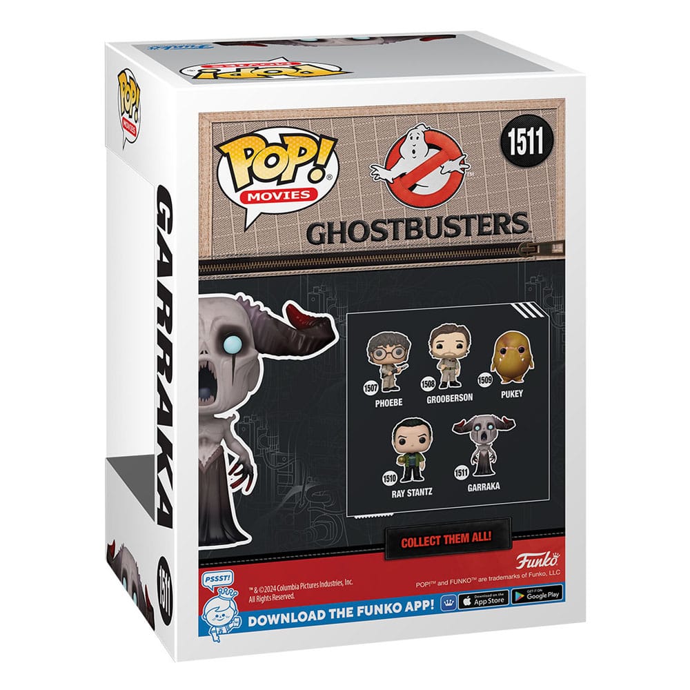 Détail de la figurine Funko POP! Garraka, montrant les cornes et les yeux rouges.