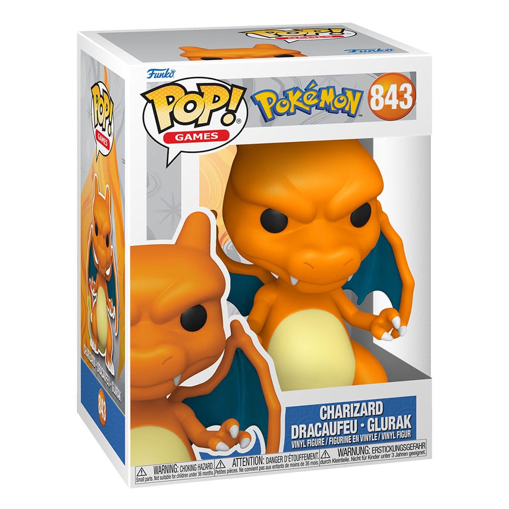 Figurine Funko POP! Dracaufeu (Charizard) hors de sa boîte, vue détaillée