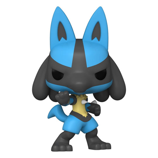 Figurine Funko POP! Jumbo Lucario Pokémon 25cm en vinyle, vue de face