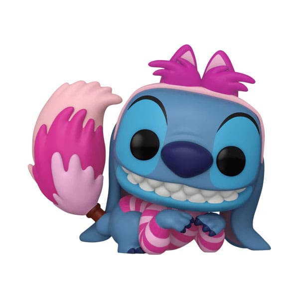 Figurine Funko POP Lilo & Stitch en costume de Chat de Cheshire, vue de face, dans sa boîte-fenêtre.