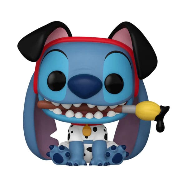 Figurine Funko POP! Stitch en costume de Pongo des 101 Dalmatiens, vue de face