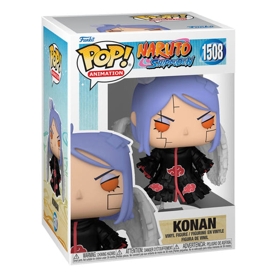 Boîte-fenêtre de la figurine Funko Pop Konan Naruto avec personnage visible