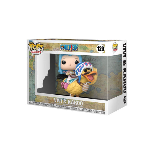 Détail de la figurine Funko POP! Rides One Piece Vivi et Karoo, vue de face