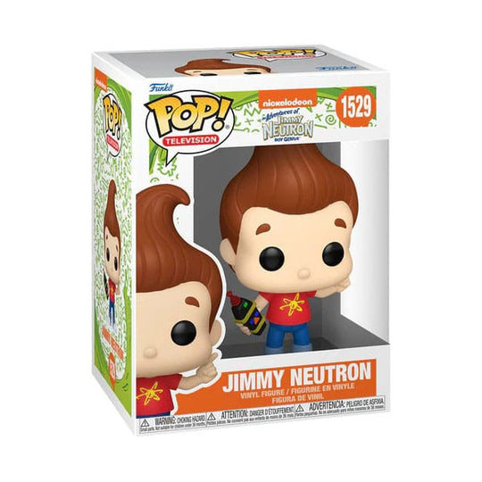 Boîte-fenêtre de la figurine Funko POP! Jimmy Neutron Nick Rewind, avec le personnage visible