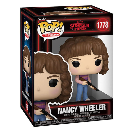 Détail de la figurine Funko POP! Nancy Wheeler Stranger Things, vue de face