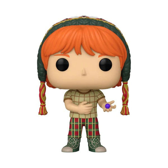 Figurine Funko POP! Harry Potter Ron Weasley avec bonbons, vue de face dans sa boîte.