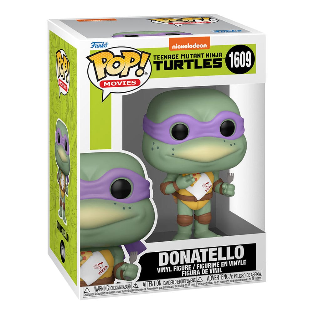 Figurine Funko POP! Donatello TMNT en vinyle de 9 cm, détail du bâton et de la serviette