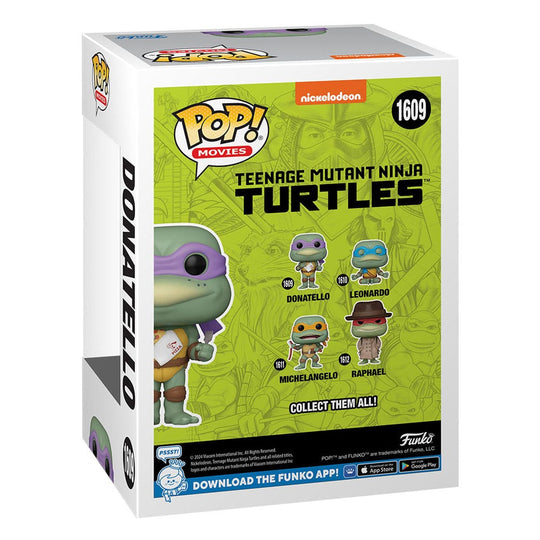 Boîte-fenêtre de la figurine Funko POP! Movies Donatello, prête à exposer