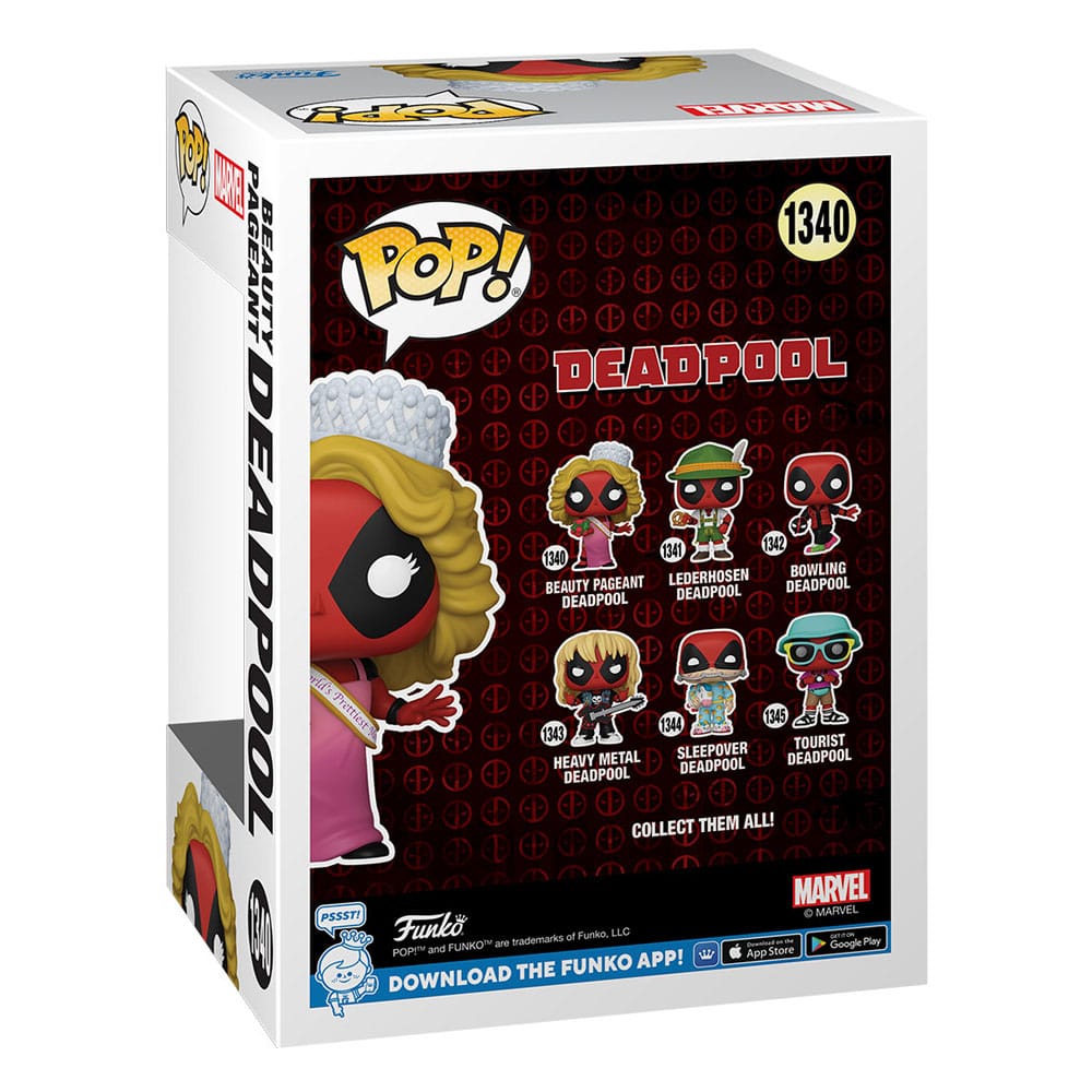 Détail de la figurine Funko POP Deadpool Beauty Pageant 9 cm