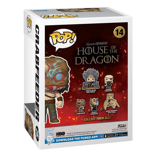 Figurine Funko POP! Crabfeeder hors de sa boîte, montrant les détails du masque