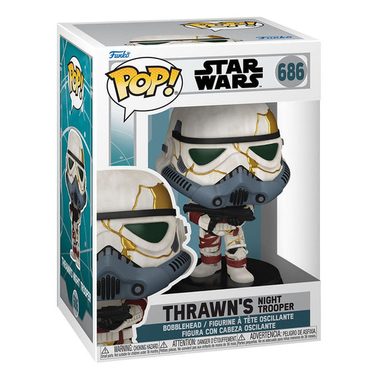 Vue latérale de la figurine Funko POP! Thrawn's Night Trooper avec son blaster