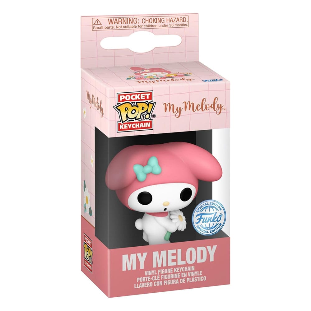 Détail d'un porte-clés Funko Pocket POP! My Melody (Spring Time) en vinyle 4 cm