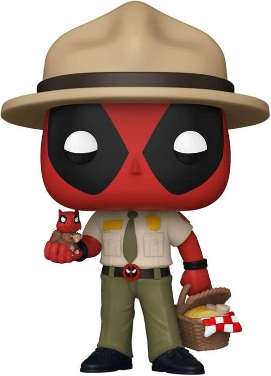 Figurine Funko POP! Deadpool Park Ranger 9 cm en vinyle, vue de face dans sa boîte-fenêtre.
