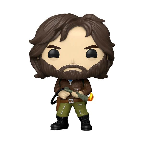 Figurine Funko POP! The Thing R.J. MacReady en vinyle 9 cm, vue de face, avec ses vêtements d'hiver et son expression déterminée.