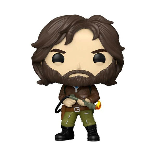 Figurine Funko POP! The Thing R.J. MacReady en vinyle 9 cm, vue de face, avec ses vêtements d'hiver et son expression déterminée.