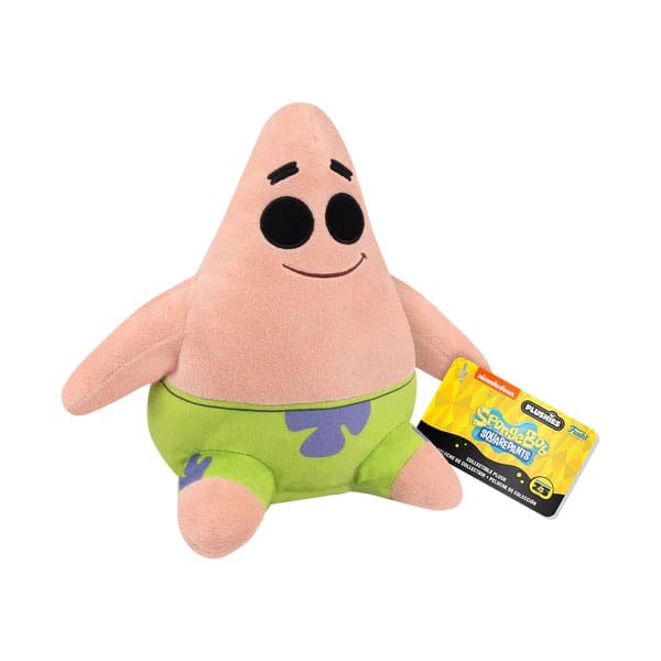 Détail de la peluche Patrick Étoile de mer Bob l'Éponge, licence officielle Funko