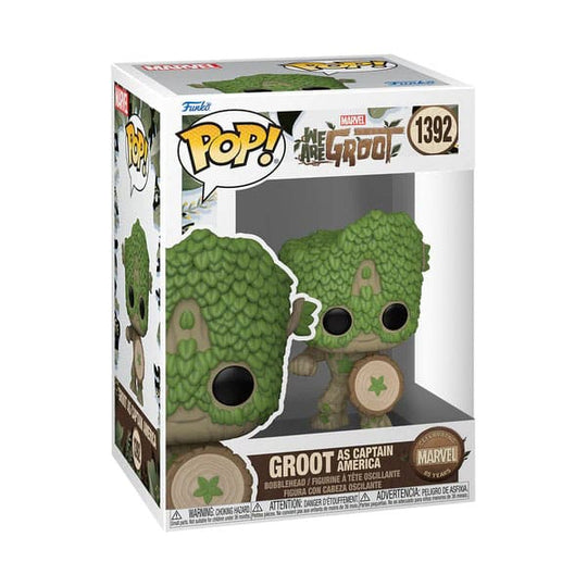 Boîte-fenêtre de la figurine Funko POP! Groot Captain America Marvel