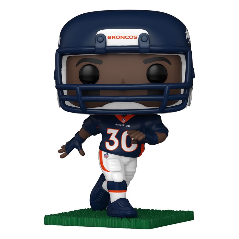 Figurine Funko POP Terrell Davis des Denver Broncos, prête à être exposée.