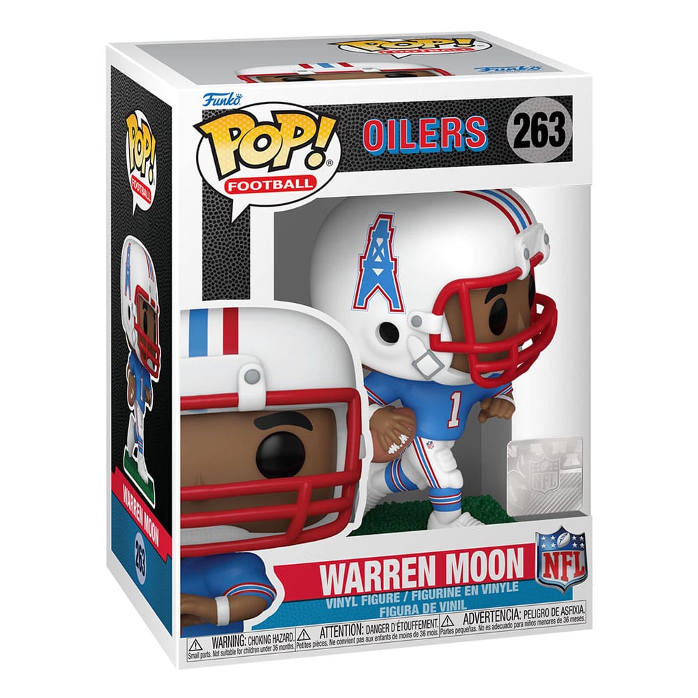 Boîte-fenêtre de la figurine Funko POP! Warren Moon (Oilers) avec logo NFL Legends