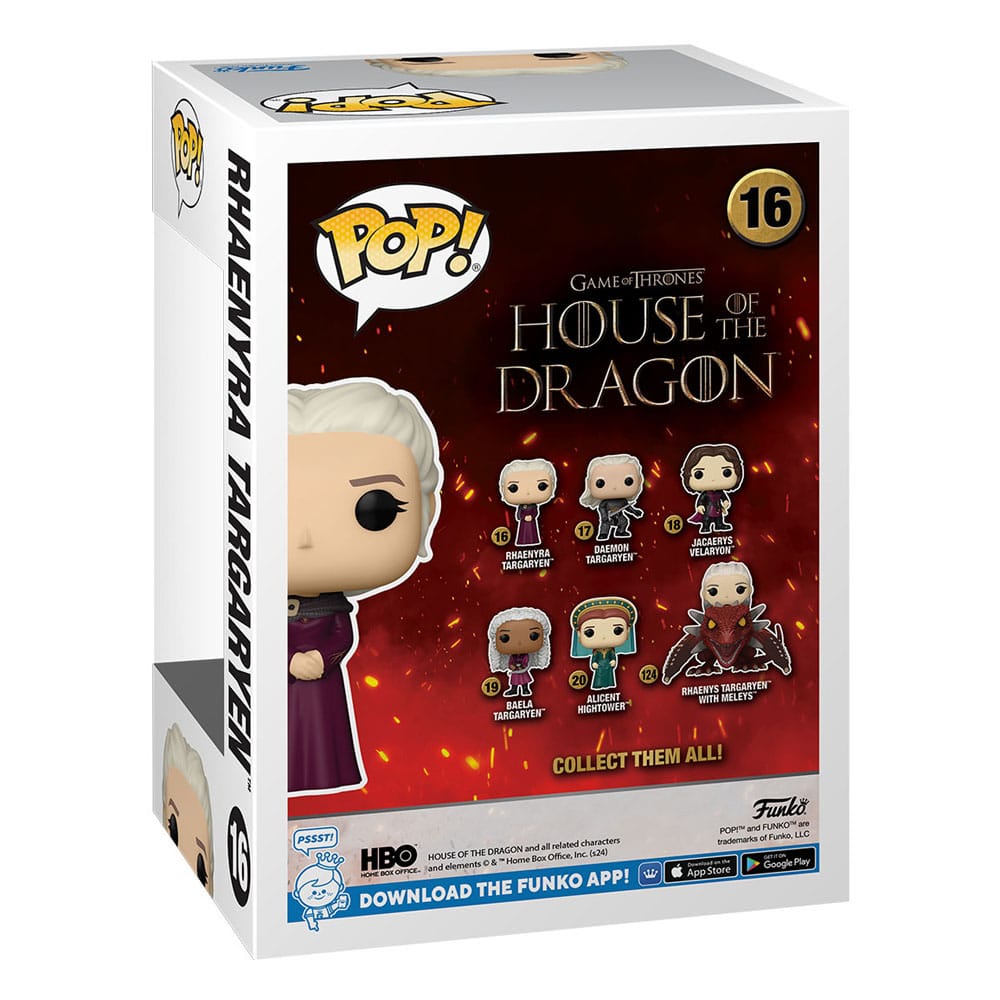 Détail de la figurine Funko POP! Rhaenyra Targaryen, série HBO