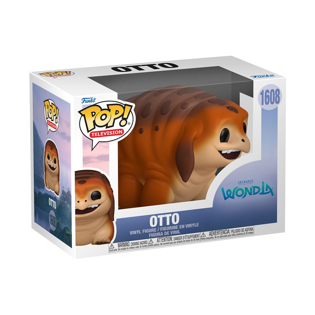 Boîte-fenêtre de la figurine Funko POP! Wondla Otto, montrant le personnage et le logo