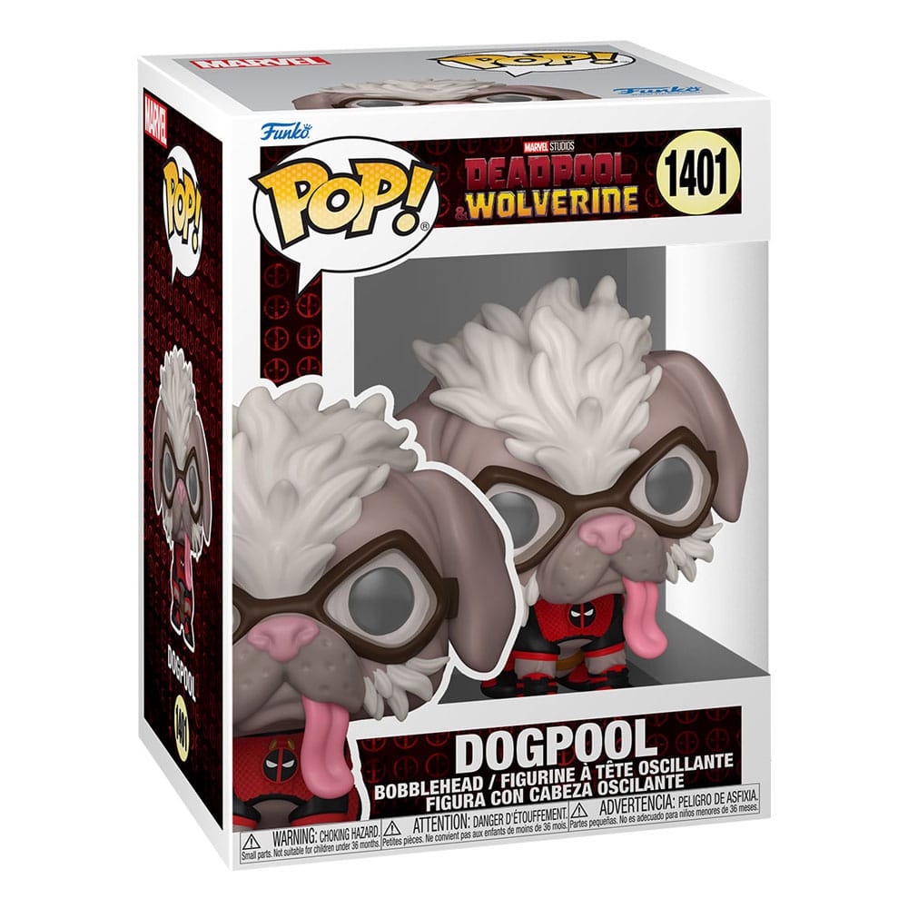 Figurine Funko POP! Dogpool en boîte-fenêtre pour collectionneurs