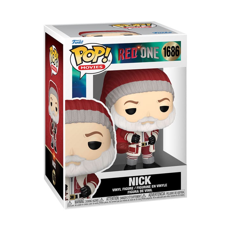 Figurine Funko POP! Nick de The Red One dans sa boîte-fenêtre