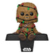 Figurine Funko POP! Star Wars Chewbacca Edge-Sitter de 9 cm, vue de face, prête à s'accrocher.