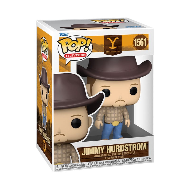Boîte-fenêtre de la figurine Funko POP! Yellowstone Jimmy 9 cm avec logo de la série