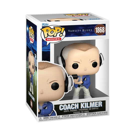 Figurine Funko POP! Coach Kilmer Varsity Blues hors de sa boîte, détails du personnage
