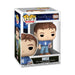 Détail de la figurine Funko POP! Mox Varsity Blues, montrant les traits du personnage et l'uniforme.