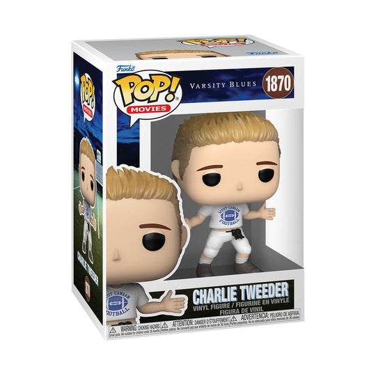 Boîte-fenêtre de la figurine Funko POP! Tweeder Varsity Blues, détails