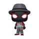 Figurine Funko POP! Spiderman 2 Miles Morales City Sounds en vinyle, vue de face dans sa boîte-fenêtre.