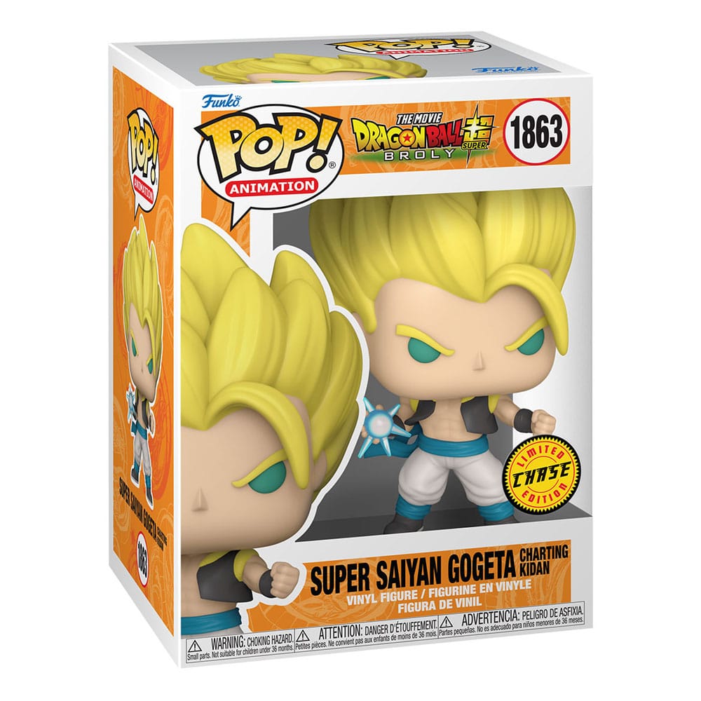 Vue latérale boîte-fenêtre Funko POP! Gogeta Dragon Ball Super
