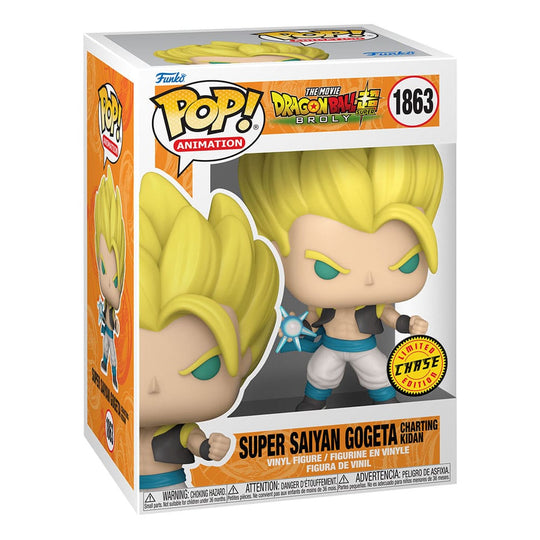 Vue latérale boîte-fenêtre Funko POP! Gogeta Dragon Ball Super