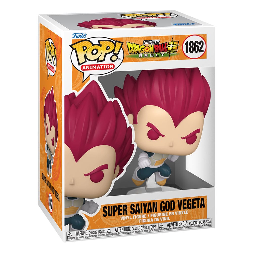 Boîte-fenêtre de la figurine Funko POP! SSG Vegeta Dragon Ball Super Broly