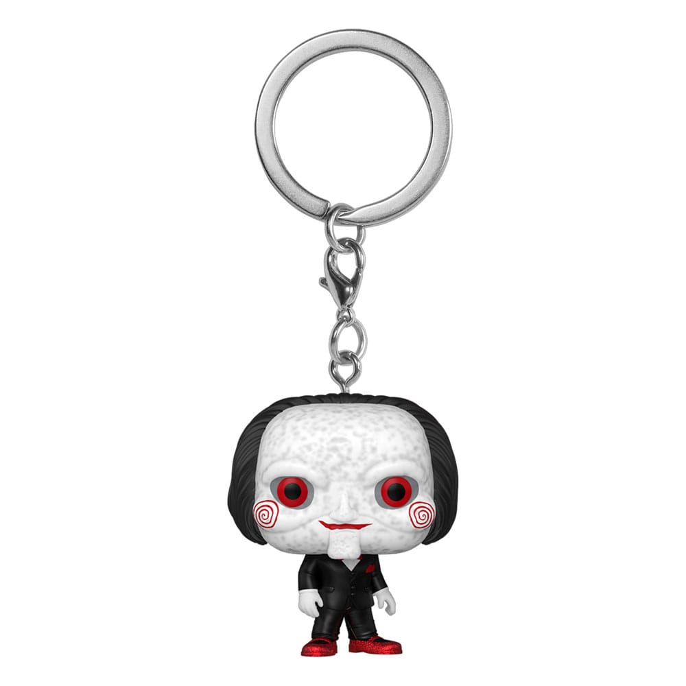 Présentoir complet de 12 porte-clés Funko Pocket POP! Billy the Puppet du film Saw